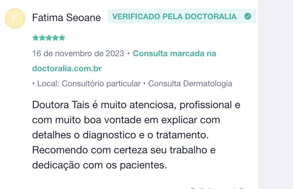 Dra. Taís Bonilha Alves. Dermatologista e Tricologista.